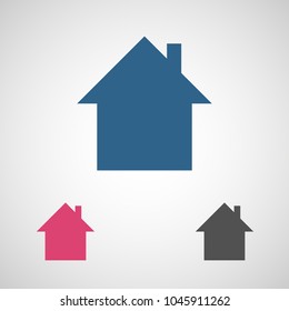 Home vector icon. House icon. Estate icon. Minimalist style. 