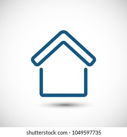 Home vector icon. House icon. Estate icon. Minimalist style. 
