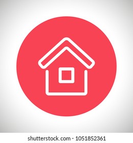 Home vector icon. House icon. Estate icon. Minimalist style. 