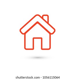 Home vector icon. House icon. Estate icon. Minimalist style. 