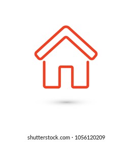 Home vector icon. House icon. Estate icon. Minimalist style. 