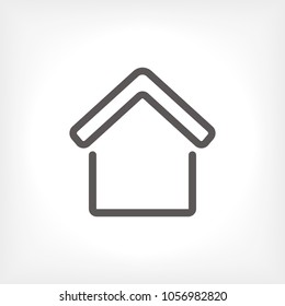 Home vector icon. House icon. Estate icon. Minimalist style. 