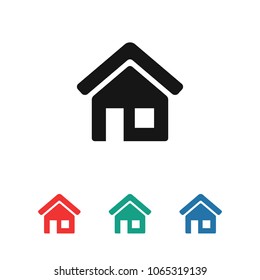 Home vector icon. House icon. Estate icon. Minimalist style. 