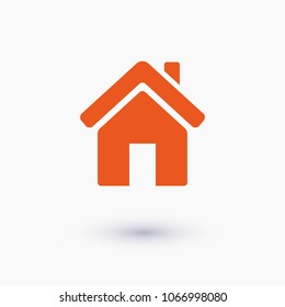 Home vector icon. House icon. Estate icon. Minimalist style. 
