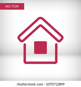 Home vector icon. House icon. Estate icon. Minimalist style. 