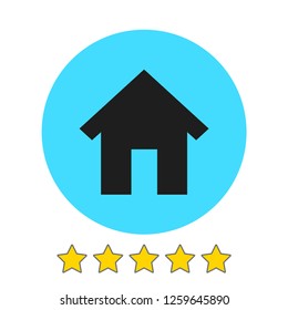 Home vector icon. House icon. Estate icon. Minimalist style. 