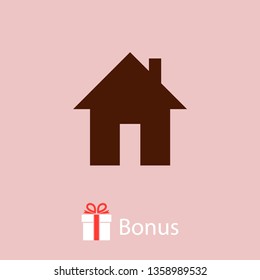 Home vector icon. House icon. Estate icon. Minimalist style. 