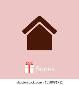 Home vector icon. House icon. Estate icon. Minimalist style. 