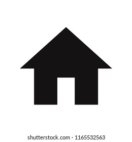 Home vector icon. House, real estate, residential symbol. Web home interface sign isolated on white background.