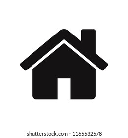 Home vector icon. House, real estate, residential symbol. Web home interface sign isolated on white background.