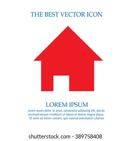 Home vector icon. House simple isolated sign symbol.