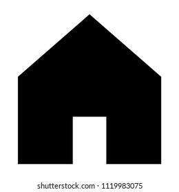 Home vector icon, house symbol. Simple, flat design for web or mobile app