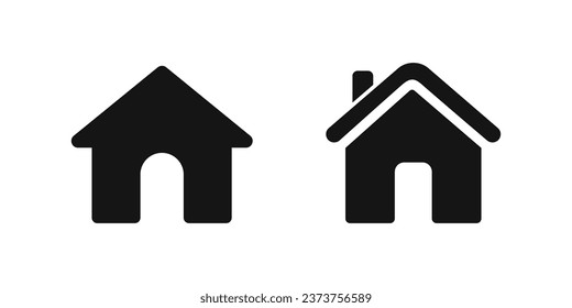Home vector icon. House symbol. House icon set.
