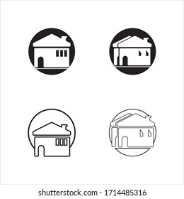 Plantilla de diseño de ilustración de icono de Home Vector