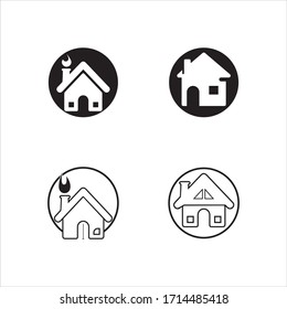 Plantilla de diseño de ilustración de icono de Home Vector