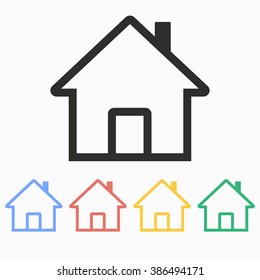 Home   vector icon. Illustration isolated on white  background for graphic and web design.