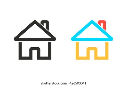 Home     vector icon. Illustration isolated for graphic and web design.
