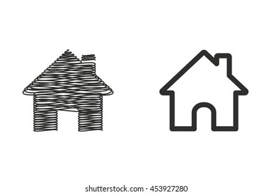Home vector icon. Illustration isolated on white background for graphic and web design.