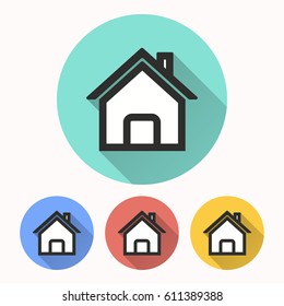 Home vector icon. Illustration isolated for graphic and web design.