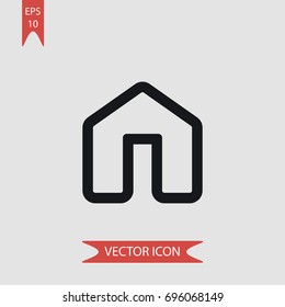 Home vector icon, illustration symbol