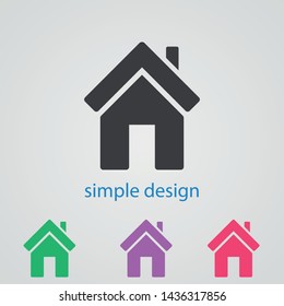 Home vector  icon image to be used in web applications, mobile applications and print media. A symbol of a house.