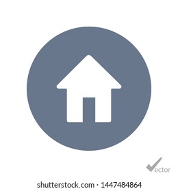 A home vector icon image to be used in web applications, mobile applications. A symbol of a house. A sign of the home.