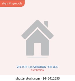 A home vector icon image to be used in web applications, mobile applications and print media. A symbol of a house. A sign of the home.