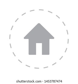 A home vector icon image to be used in web applications, mobile applications. A symbol of a house. A sign of the home.