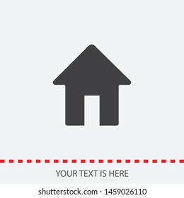 A home vector icon image to be used in web applications, mobile applications. A symbol of a house. A sign of the home.