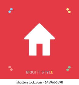 A home vector icon image to be used in web applications, mobile applications. A symbol of a house. A sign of the home.