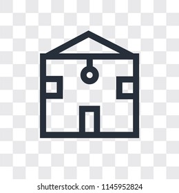 Home vector icon isolated on transparent background, Home logo concept