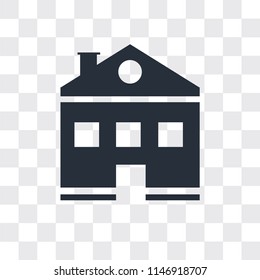 Home vector icon isolated on transparent background, Home logo concept