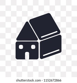Home vector icon isolated on transparent background, Home logo concept