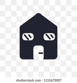 Home vector icon isolated on transparent background, Home logo concept