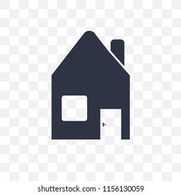 Home vector icon isolated on transparent background, Home logo concept