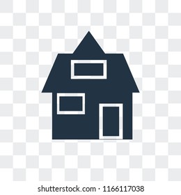 Home vector icon isolated on transparent background, Home logo concept