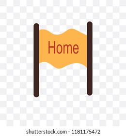 Home vector icon isolated on transparent background, Home logo concept