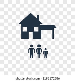 Home vector icon isolated on transparent background, Home transparency logo concept
