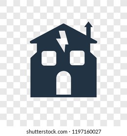 Home vector icon isolated on transparent background, Home transparency logo concept