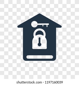 Home vector icon isolated on transparent background, Home transparency logo concept