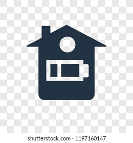 Home vector icon isolated on transparent background, Home transparency logo concept