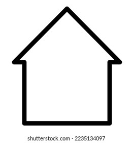 home vector icon isolated on white background, vector illustration