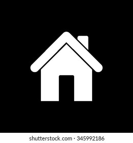 home vector icon isolated on black