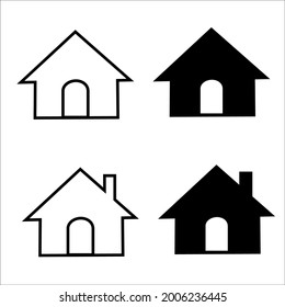 Home vector icon logo symbol template illustration
