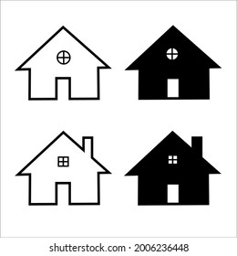 Home vector icon logo symbol template illustration