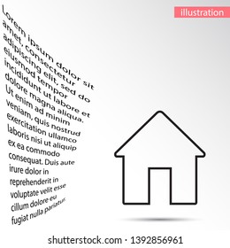 Home Vector icon . Lorem Ipsum Illustration design