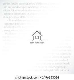 Home Vector icon . Lorem Ipsum Illustration design