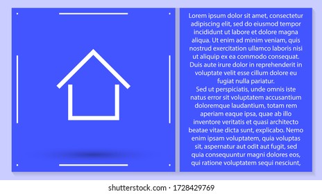 Home Vector icon . Lorem Ipsum Illustration design