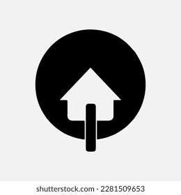 icono de vector de inicio con botón de encendido y apagado, icono web de aplicación