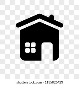 Home vector icon on transparent background, Home icon